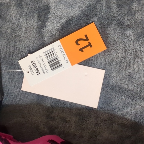 Jona Michelle Girls Formal Party Wedding Hot Pink Black Velvet Flowers Dress - Picture 7 of 9